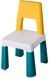 Дитячій стіл та стільчик LAMOSA Трансформер 6 в 1 різнокольоровий, з мольбертом для малювання, универсальна поверхня для всіх видів конструкторів, від 1,5 років, стільчик в комплекті, зручний в траспортуванні