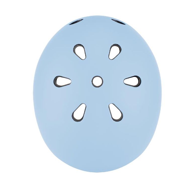 Шлем защитный детский GLOBBER EVO LIGHTS пастельний синий с фонариком 45-51см (XXS/XS)