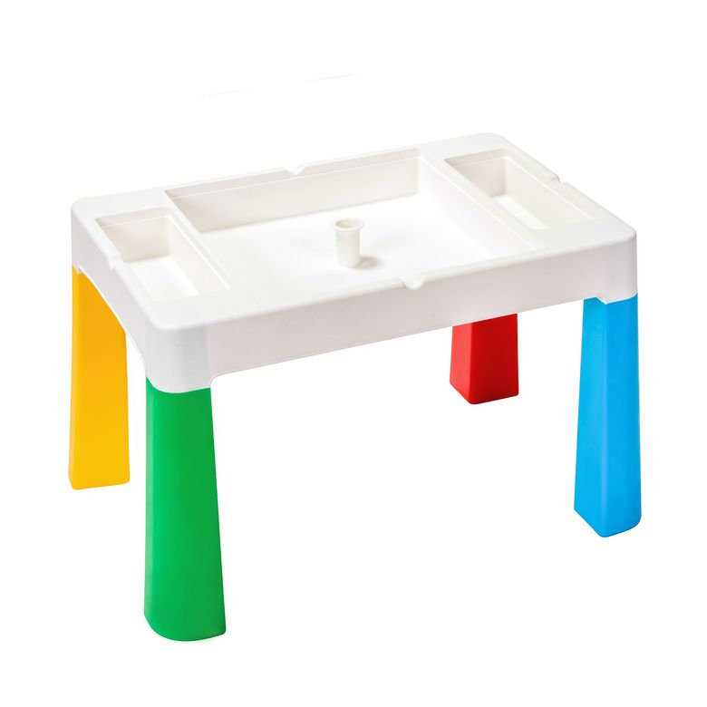 Детский стол и стульчик LAMOSA MULTIFUN 5 в 1 зеленый, регулируется по высоте, герметичная ниша, для игр с кинетическим песком и водой, универсальная поверхность для всех видов конструкторов, от 1.5 года, многофункциональный