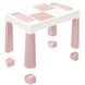 Детский стол и стульчик LAMOSA MULTIFUN 5 в 1 пастельно-розовый, регулируется по высоте, герметичная ниша, для игр с кинетическим песком и водой, универсальная поверхность для всех видов конструкторов, от 1.5 года, стул в комплекте
