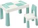 Детский стол и стульчик LAMOSA MULTIFUN 5 в 1 пастельно-голубой, регулируется по высоте, герметичная ниша, для игр с кинетическим песком и водой, универсальная поверхность для всех видов конструкторов, от 1.5 года, стульчик в комплекте