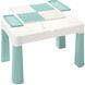 Детский стол и стульчик LAMOSA MULTIFUN 5 в 1 пастельно-голубой, герметичная ниша, для игр с кинетическим песком и водой, поверхность для конструктора
