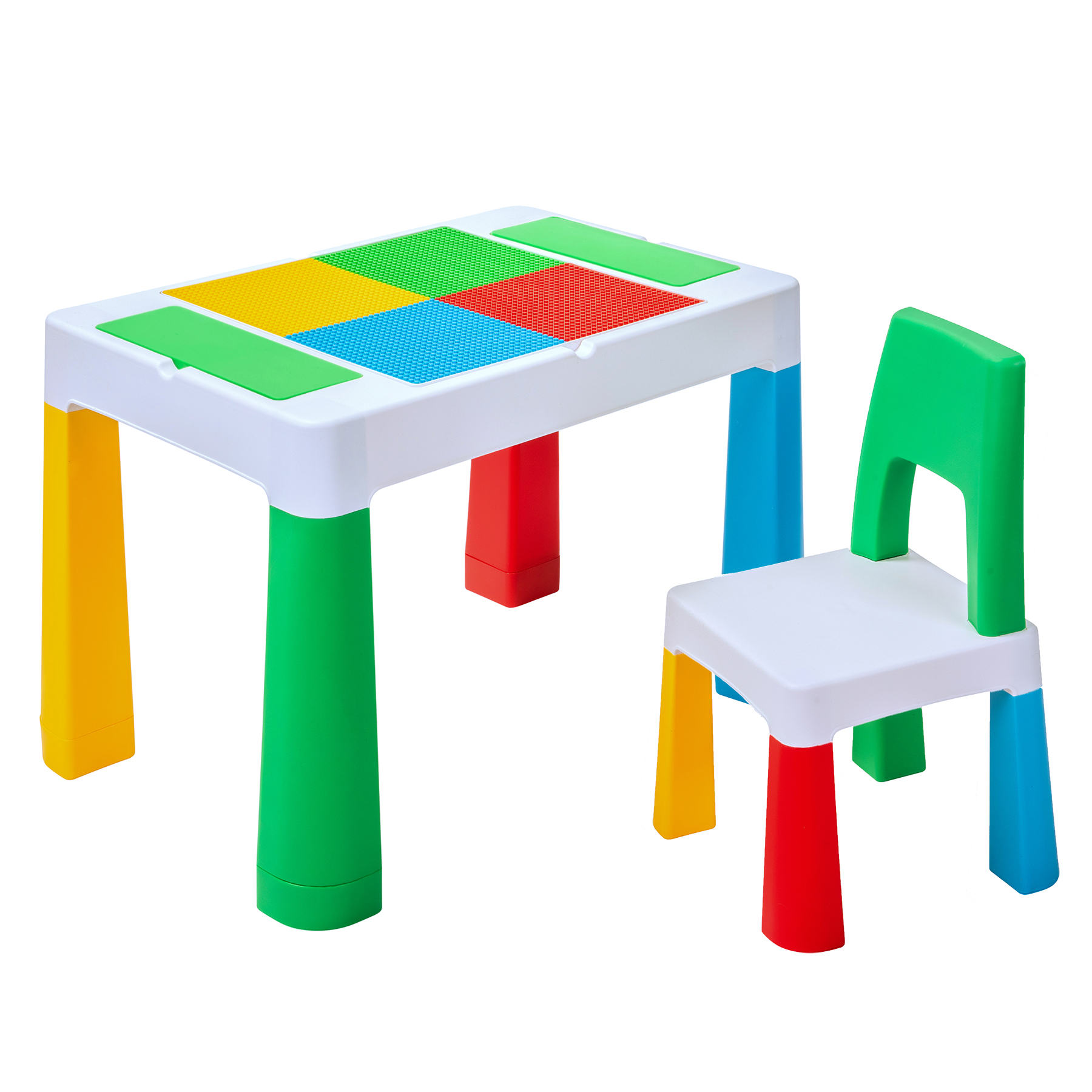 Практичная столешница-трансформер из обеденного стола легко превращается в игровую площадку или оригинальную панель для конструкторов